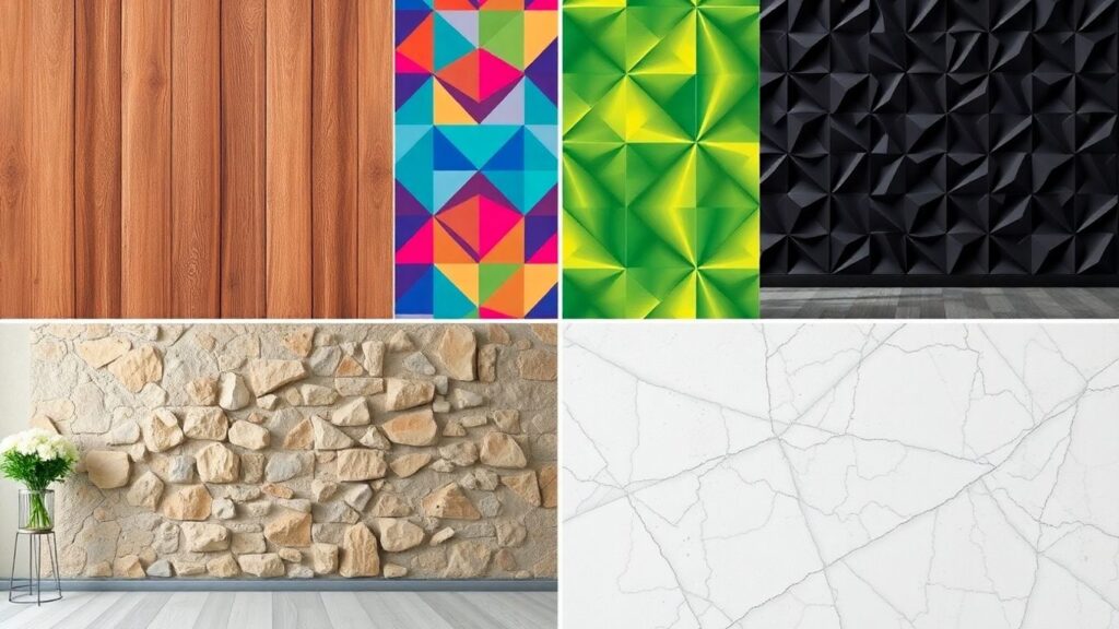 Diverse feature wall styles for 2025 interiors.